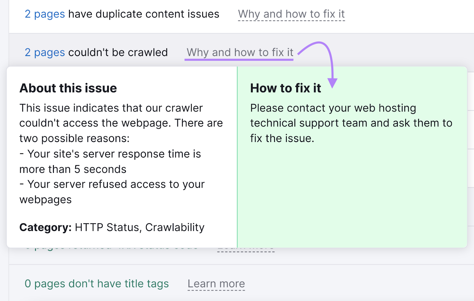 âWhy and how to fix itâ section