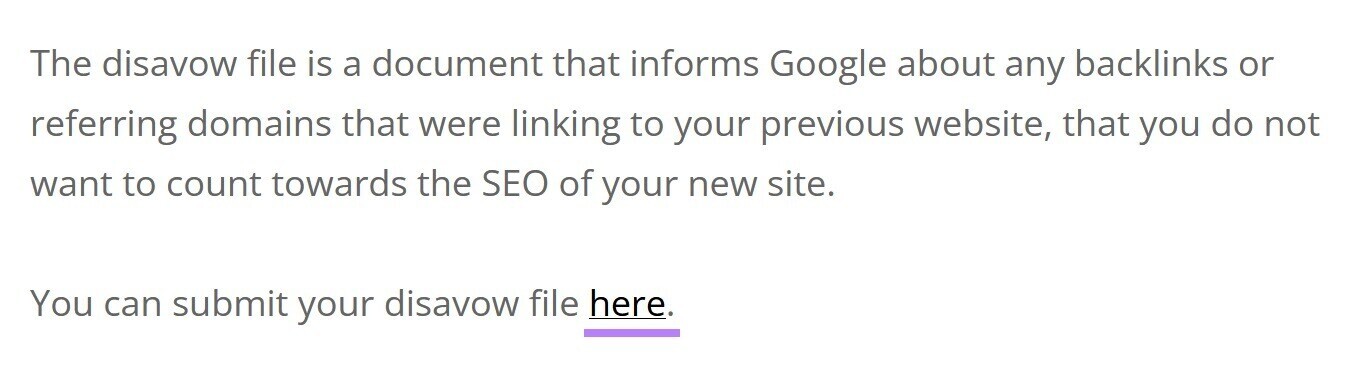 example of blog post sentence with anchor text âhere"