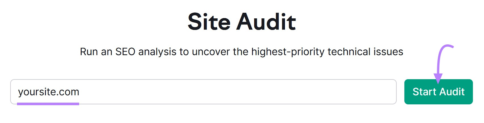 Semrushâs Site Audit tool