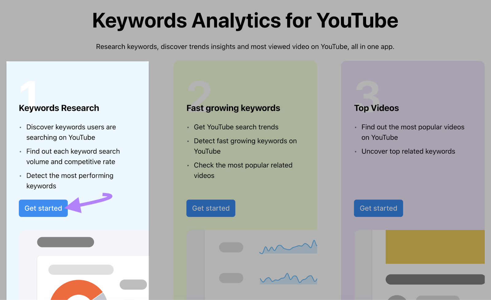âKeyword Researchâ option selected in Keyword Analytics for YouTube