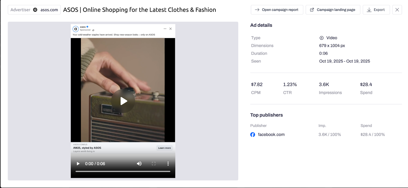 How to see more detail about a specific ad in AdClarity &mdash; Advertising Intelligence.